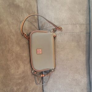 Dooney & Bourke Gray and Tan Crossbody Bag